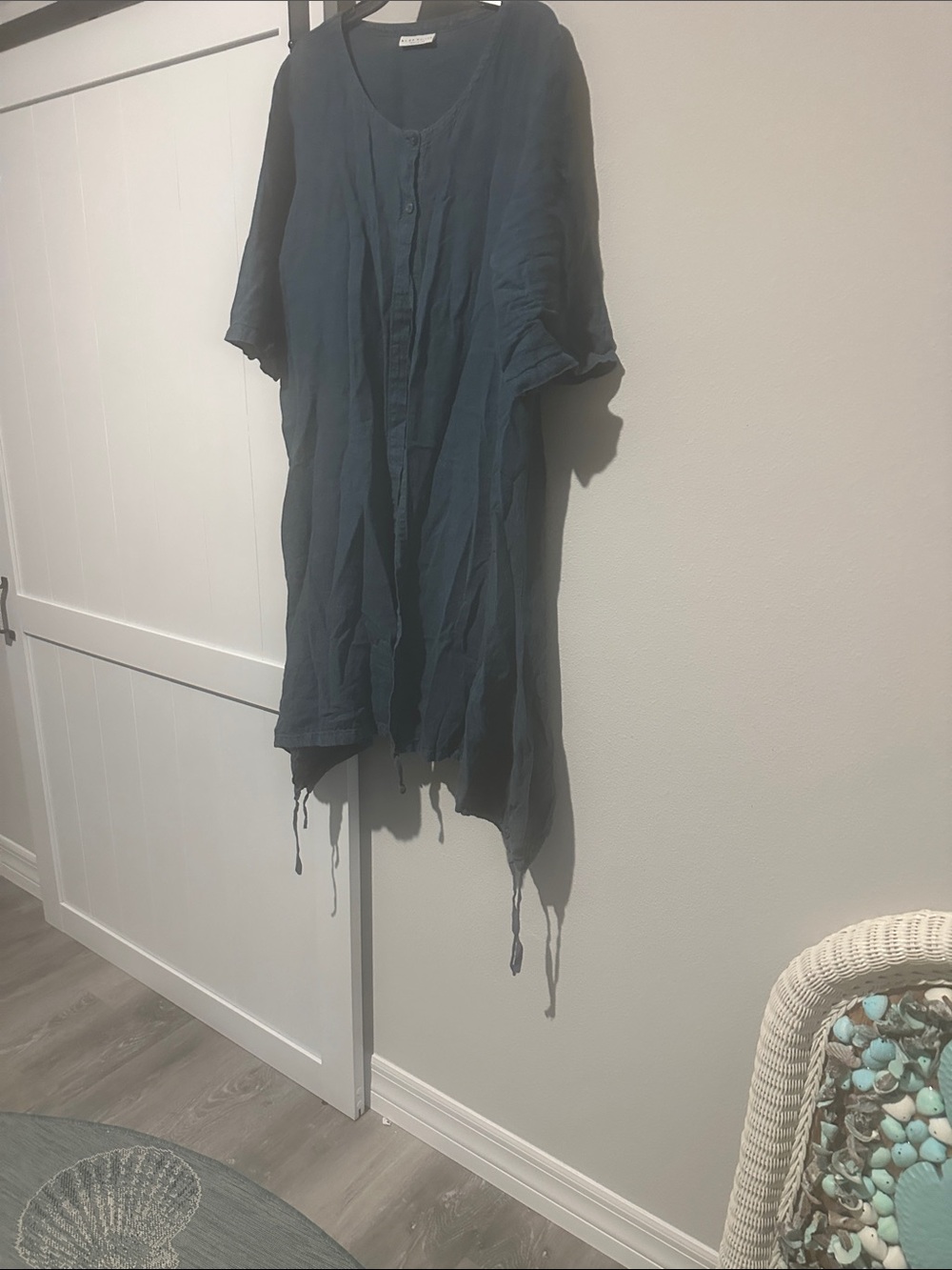 bryn Walker Relaxed Button-Front Shirt / duster in Deep Teal